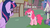 Size: 960x539 | Tagged: safe, pinkie pie, twilight sparkle, g4, captain obvious, image macro, meme, pie