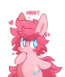 Size: 675x790 | Tagged: safe, artist:php56, pinkie pie, g4, alternate hairstyle, chibi, cute, female, heart, impossibly large ears, short hair, solo