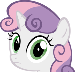 Size: 2998x2871 | Tagged: safe, artist:cwossie, sweetie belle, pony, unicorn, g4, female, filly, foal, frown, high res, looking at you, simple background, solo, stare, sweetie belle's stare, transparent background, vector