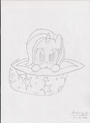 Size: 1700x2338 | Tagged: safe, artist:cider-crave, trixie, pony, unicorn, g4, cute, female, filly, hat, mare, solo, traditional art