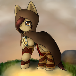 Size: 2000x2000 | Tagged: safe, artist:quin, pony, crossover, dark souls, dark souls 2, emerald herald, high res, majula, ponified, solo