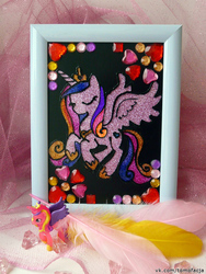 Size: 750x1000 | Tagged: safe, artist:facja, princess cadance, g4, craft, stained glass