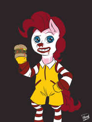 Size: 1200x1600 | Tagged: safe, artist:raphiz, pinkie pie, g4, female, mcdonald's, ronald mcdonald, solo