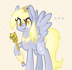 Size: 600x575 | Tagged: dead source, safe, artist:nyanpegasus, derpy hooves, pegasus, pony, ask princess derpy, g4, ..., angry, colored pupils, crown, cute, derpabetes, eye clipping through hair, female, frown, glare, hoof hold, hoof shoes, jewelry, mare, nose wrinkle, peytral, raised hoof, regalia, scrunchy face, simple background, solo, spread wings, twilight scepter