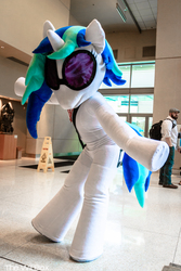 Size: 2000x3000 | Tagged: safe, dj pon-3, vinyl scratch, human, g4, cosplay, emerald city comic con, fursuit, high res, irl, irl human, photo