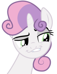 Size: 1063x1386 | Tagged: safe, sweetie belle, g4, female, simple background, smirk, smugdash, solo, transparent background, vector