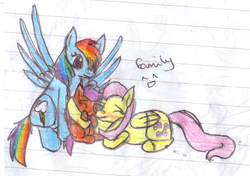 Size: 1224x860 | Tagged: safe, artist:lionsoulkopa, fluttershy, rainbow dash, scootaloo, g4, female, lesbian, scootalove, ship:flutterdash, shipping