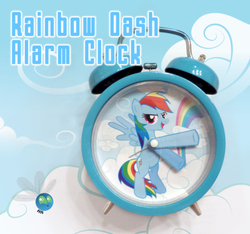 Size: 2064x1929 | Tagged: safe, artist:sn3akyfox, rainbow dash, g4, alarm clock, clock, craft