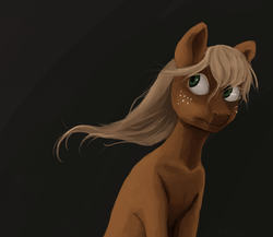 Size: 1166x1011 | Tagged: safe, artist:leechitous, applejack, g4, female, loose hair, solo