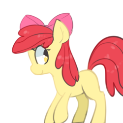 Size: 1000x1000 | Tagged: safe, artist:pegacornss, apple bloom, earth pony, pony, g4, female, filly, foal, simple background, solo, transparent background