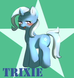 Size: 1818x1902 | Tagged: safe, artist:misocha, trixie, pony, unicorn, g4, blushing, female, mare, pixiv, solo
