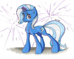 Size: 1023x819 | Tagged: safe, artist:mikixthexgreat, trixie, pony, unicorn, g4, female, mare, solo, traditional art