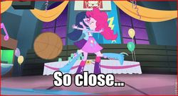 Size: 640x347 | Tagged: safe, pinkie pie, twilight sparkle, equestria girls, g4, my little pony equestria girls: rainbow rocks, shake your tail, image macro, imminent kissing, meme, shipping fuel, shipping goggles