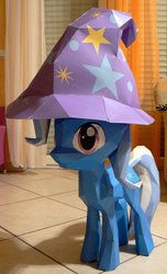 Size: 698x1145 | Tagged: safe, artist:znegil, trixie, g4, clothes, hat, papercraft, standing, trixie's hat