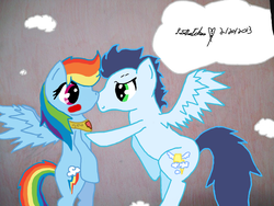 Size: 1024x768 | Tagged: safe, artist:alexanderhunt88, rainbow dash, soarin', g4, female, male, ship:soarindash, shipping, straight