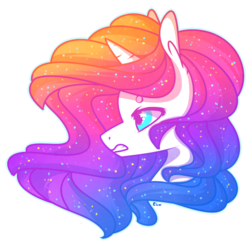 Size: 550x536 | Tagged: safe, artist:captivelegacy, oc, oc only, oc:vivid visions, pony, unicorn, angry, beautiful, bright, female, mare, neon, pretty, solo, sparkles