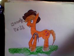 Size: 640x480 | Tagged: safe, artist:arkangel1101, applejack, g4, applejack (male), rule 63, solo, traditional art