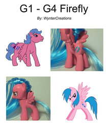 Size: 900x1080 | Tagged: safe, artist:wyntercreations, firefly, g1, customized toy, irl, photo