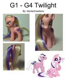 Size: 7087x8504 | Tagged: safe, artist:wyntercreations, twilight, g1, absurd resolution, customized toy, irl, photo