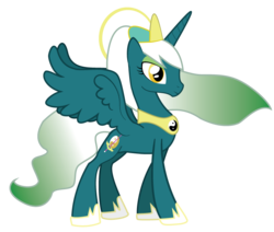 Size: 756x642 | Tagged: safe, artist:darksilverhawk, alicorn, pony, dynasty warriors, halo, koei, mystic, nuwa, ponified, solo, warriors orochi