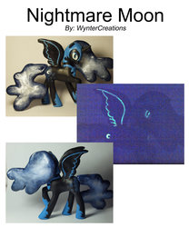 Size: 1024x1229 | Tagged: safe, artist:wyntercreations, nightmare moon, g4, brushable, customized toy, female, irl, photo, toy