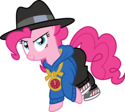 Size: 4493x4000 | Tagged: safe, artist:jeatz-axl, pinkie pie, earth pony, pony, g4, testing testing 1-2-3, clothes, female, mare, rapper pie, simple background, solo, transparent background, vector