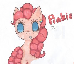 Size: 2963x2550 | Tagged: safe, artist:wafflekitten1020, pinkie pie, g4, female, high res, solo, traditional art