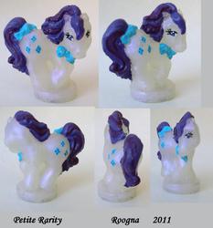 Size: 1350x1450 | Tagged: safe, artist:roogna, rarity, g1, g4, customized toy, french, irl, photo