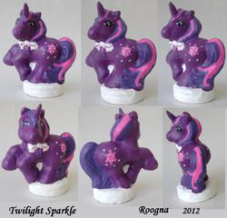 Size: 1560x1500 | Tagged: safe, artist:roogna, twilight sparkle, g1, g4, customized toy, irl, photo