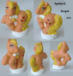 Size: 1750x1800 | Tagged: safe, artist:roogna, applejack (g1), g1, customized toy, irl, photo