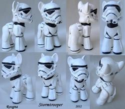Size: 2400x2100 | Tagged: safe, artist:roogna, brushable, customized toy, high res, ponified, star wars, stormtrooper, toy