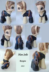 Size: 2050x3000 | Tagged: safe, artist:roogna, brushable, customized toy, han solo, high res, ponified, star wars, toy