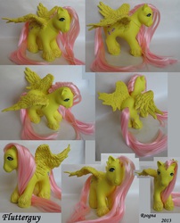 Size: 2430x3010 | Tagged: safe, artist:roogna, fluttershy, g1, g4, customized toy, high res, irl, photo