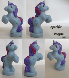 Size: 1250x1400 | Tagged: safe, artist:roogna, sparkler (g1), g1, bow, craft, customized toy, female, irl, photo, solo, tail bow