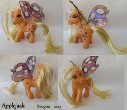 Size: 2300x2000 | Tagged: safe, artist:roogna, applejack (g1), g1, customized toy, high res, irl, photo