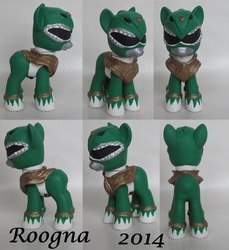 Size: 1100x1200 | Tagged: safe, artist:roogna, brushable, customized toy, green ranger, ponified, power rangers, toy