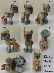 Size: 1600x2150 | Tagged: safe, artist:roogna, g4, boba fett, customized toy, ponified, star wars, toy