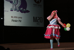 Size: 2633x1758 | Tagged: safe, pinkie pie, human, g4, balloon, cosplay, irl, irl human, photo