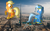 Size: 1920x1200 | Tagged: safe, artist:navitaserussirus, artist:somerandomminion, applejack, trixie, genie, pony, g4, bracelet, burj khalifa, downtown dubai, dubai, giant ponies in real life, giant pony, giant unicorn, giantess, gold, irl, macro, photo, photomanipulation, photoshop, ponies in real life, shipping, staring at flank, the dubai mall, tripplejack, united arab emirates