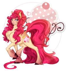 Size: 1024x1090 | Tagged: safe, artist:cigarscigarettes, oc, oc only, oc:pink fluff, solo, unshorn fetlocks