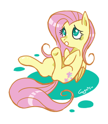 Size: 701x800 | Tagged: safe, artist:gogatsu, fluttershy, g4, female, pixiv, solo, underhoof