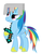 Size: 951x1231 | Tagged: safe, artist:miaowwww, rainbow dash, g4, diamond sword, female, golden boots, iron helmet, minecraft, solo, sword, weapon