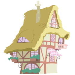Size: 750x750 | Tagged: safe, artist:3luk, g4, the cutie pox, .svg available, background house, building, house, no pony, ponyville, simple background, svg, transparent background, vector