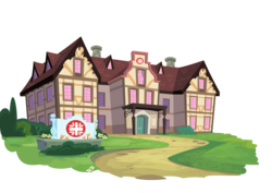 Size: 11693x8268 | Tagged: safe, artist:hornflakes, absurd resolution, building, hospital, no pony, simple background, transparent background, vector