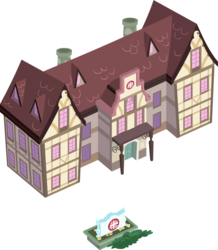 Size: 2000x2295 | Tagged: safe, artist:miketheuser, background, building, high res, hospital, isometric, mlp online, no pony, simple background, transparent background, vector