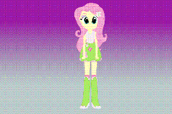 Size: 720x480 | Tagged: safe, artist:xenstroke, fluttershy, equestria girls, g4, animated, boots, clothes, female, flash puppet, high heel boots, skirt, solo, turnaround