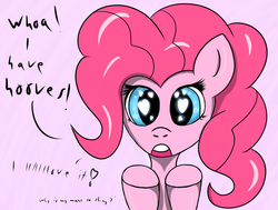 Size: 1650x1250 | Tagged: artist needed, source needed, safe, pinkie pie, g4, female, realization, solo