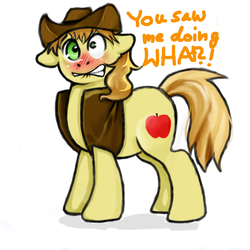 Size: 1200x1200 | Tagged: safe, artist:glokenklang, braeburn, g4, blushing, male, solo