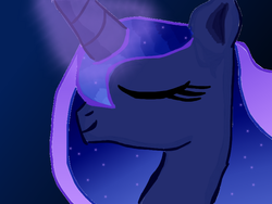 Size: 800x600 | Tagged: safe, artist:rockin-pony123, princess luna, pony, g4, close-up, female, mane, solo