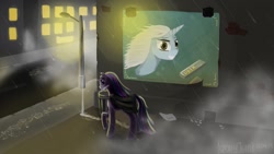 Size: 1191x670 | Tagged: safe, artist:bronyjunk, trixie, twilight sparkle, g4, billboard, cloak, clothes